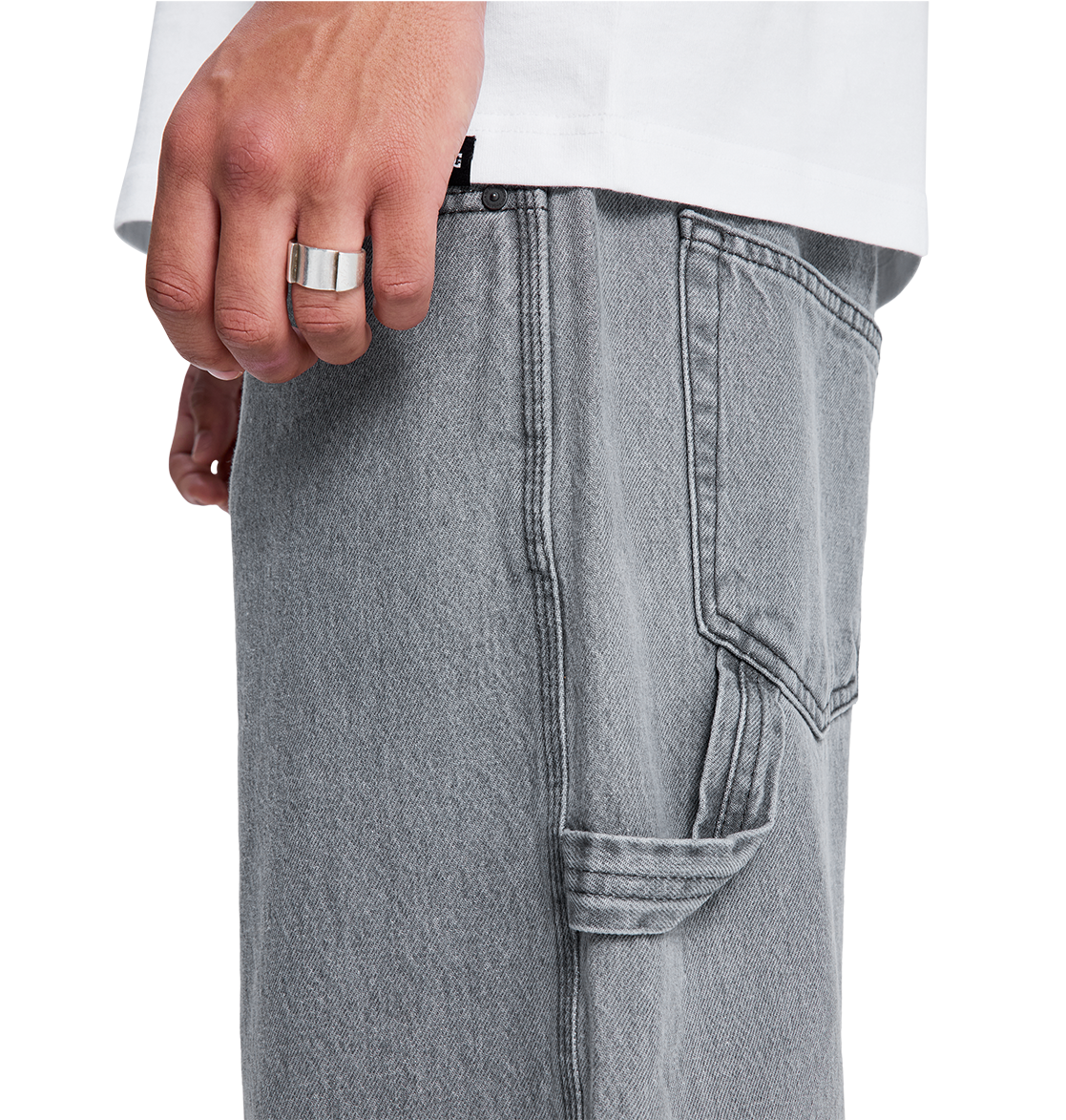 Men's Baggy Denim Carpenter Pants - Image 6